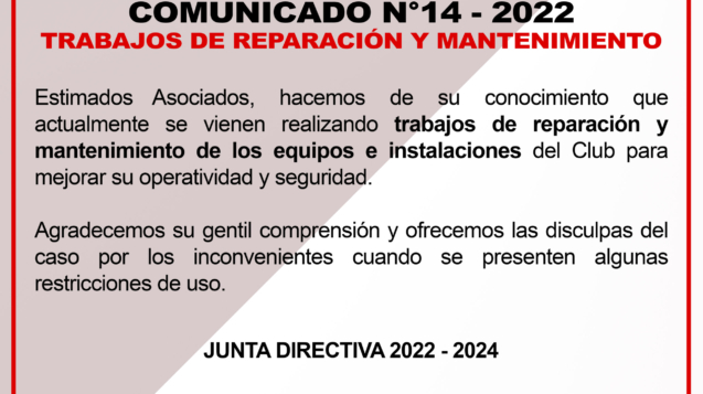 COMUNCIADO Nª14-2022