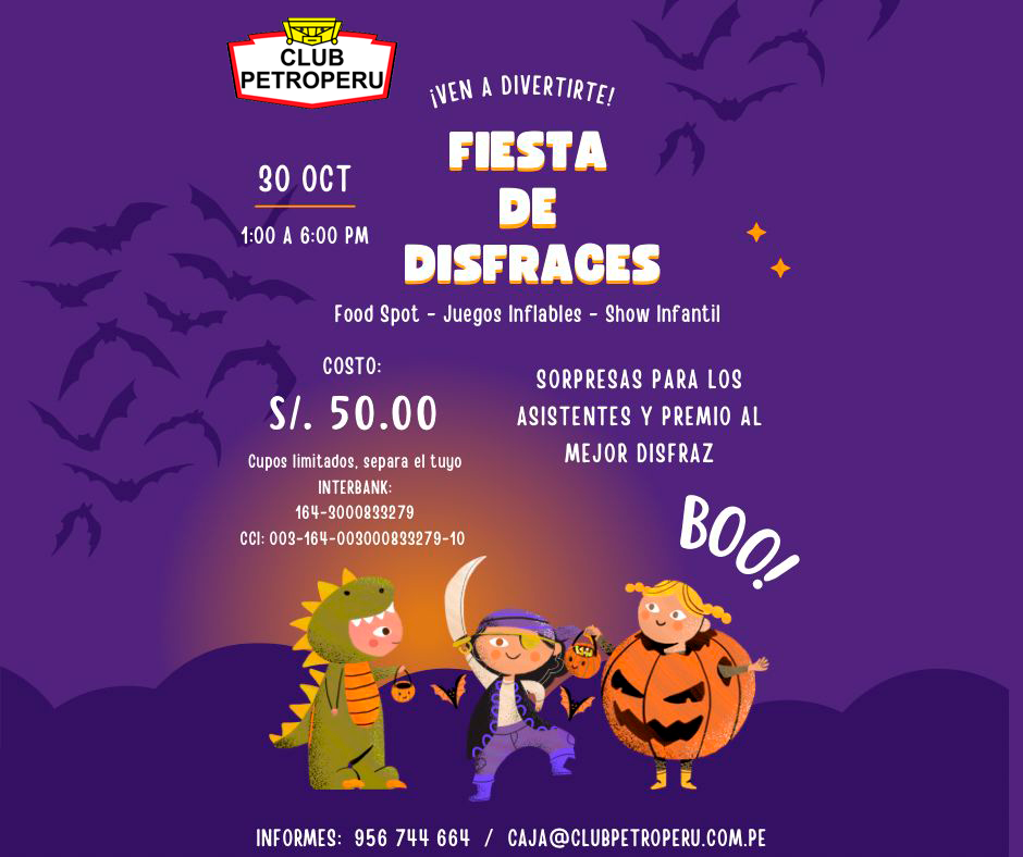 Fiesta Halloween en el Club Petroperu