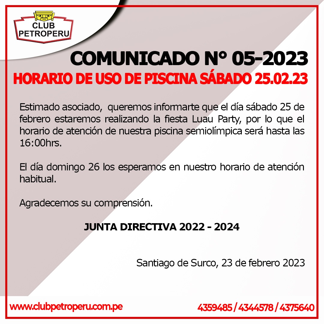 Comunicado N° 05-2023